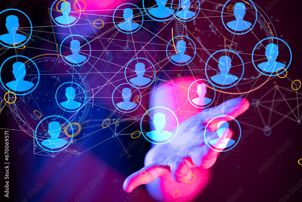 Abstract technology group and data 3d - connection Abstract technology group and data 3d - connection