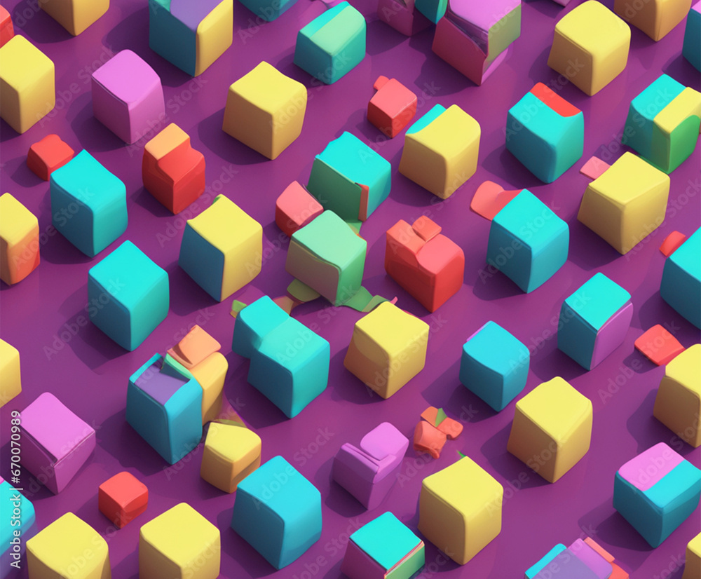 Obraz premium abstract colorful cubes background