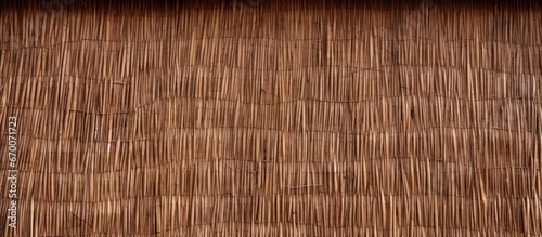 Thatched texture on hut wall photo