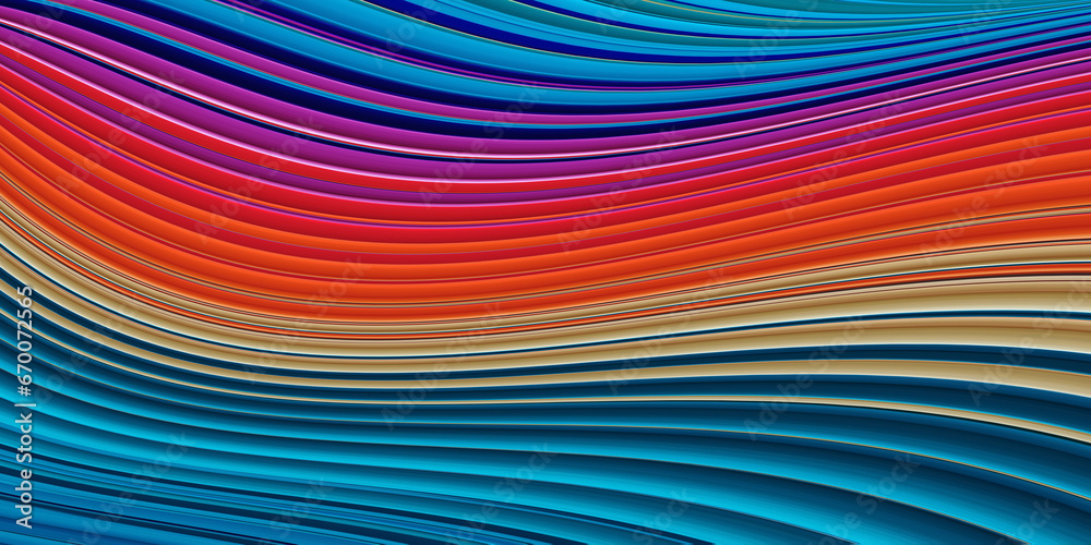 red orange turquoise striped curved pattern on a black background red orange turquoise striped curved pattern on a black background
