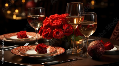 Valentines Day Dinner Table Place Setting  Background Image  Valentine Background Images  Hd