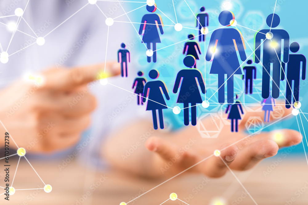 group of people talking in social network 3d group of people talking in social network 3d