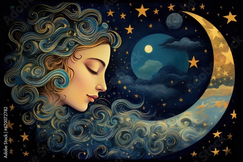 Sleeping Moon and Starry Night.