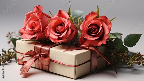 Valentines Day Red Roses White Box  Background Image  Valentine Background Images  Hd