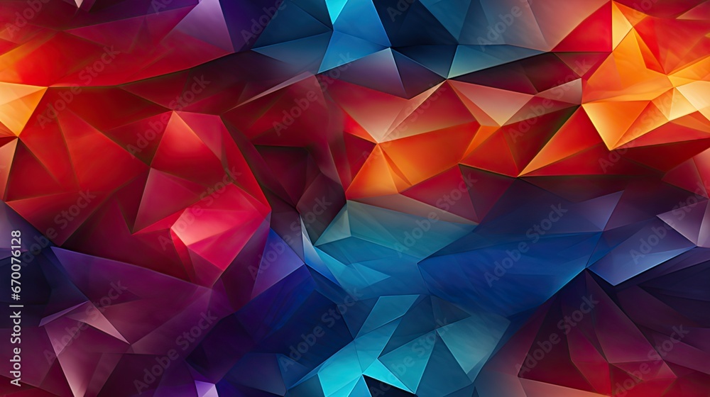 seamless pattern with Abstract geometric background with colorful triangles. 