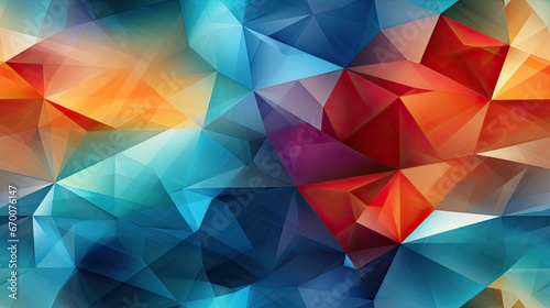 seamless pattern with Abstract geometric background with colorful triangles. 