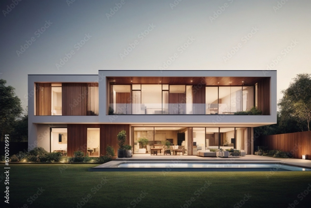 3d rendering of modern house model 3d rendering of modern house model