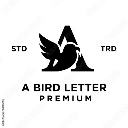 A Bird Letter logo icon design illustration