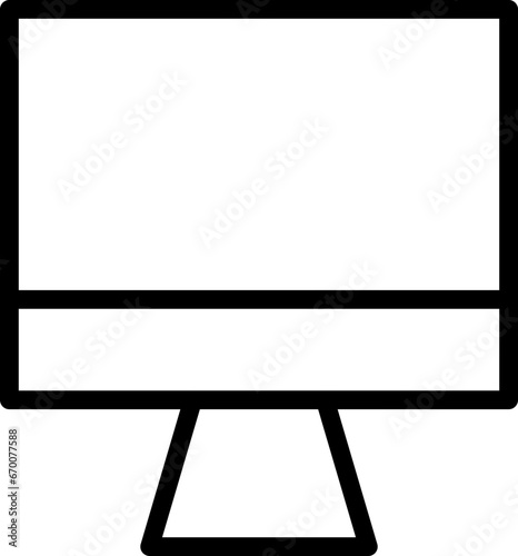 Monitor or Screen Line Icon (vector)