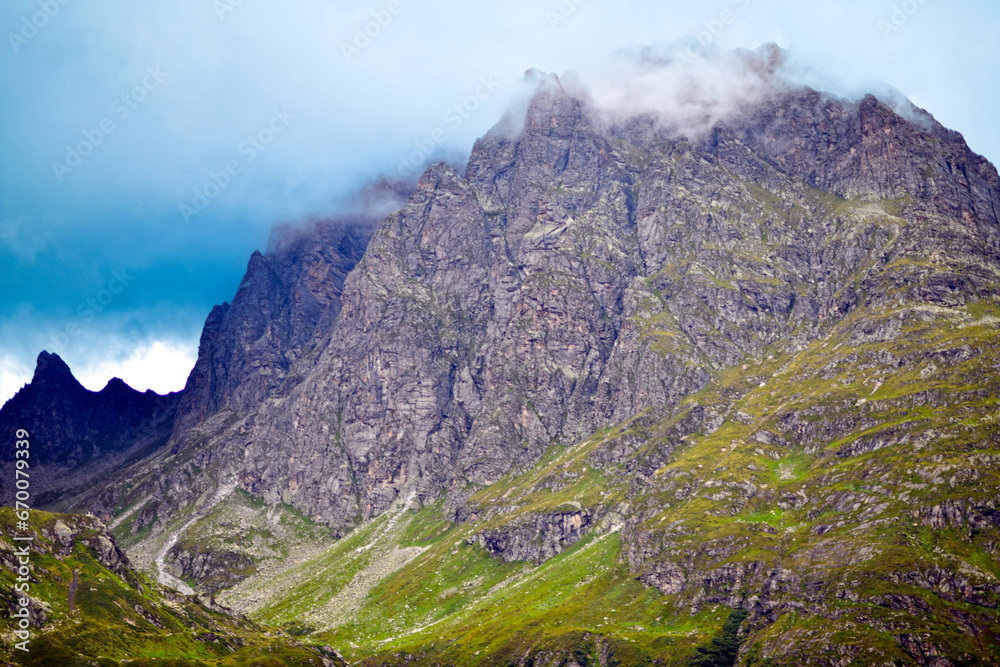 Naklejka premium Silvrettagebirge in Vorarlberg/Österreich und Graubünden/Schweiz 