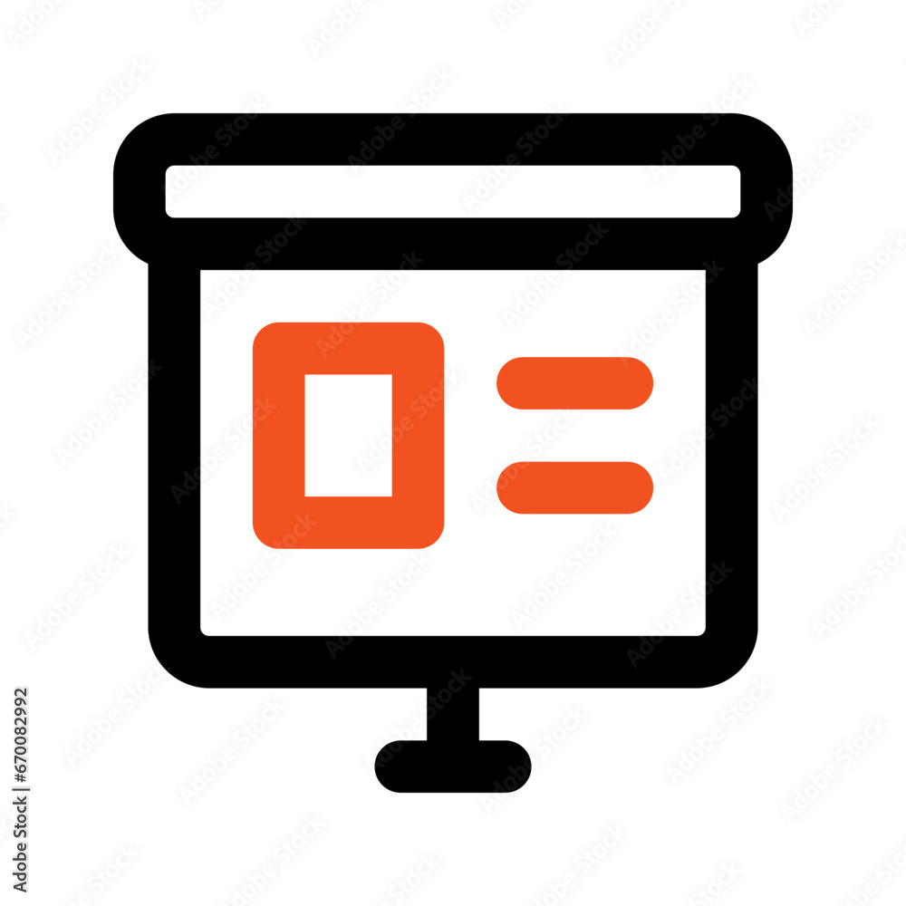 presentation line icon presentation line icon