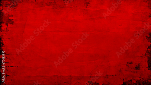 Close-up long and wide texture of natural red fabric or cloth in light red color. Fabric texture of natural cotton or linen textile material. Red canvas background.