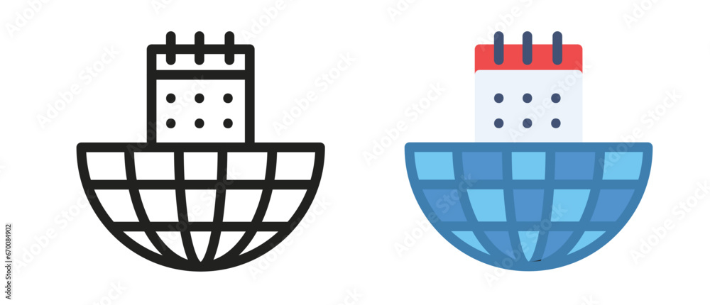 Global icons set vector illustration for web and mobile