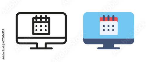 Time and Date icons set vector illustration for web and mobile