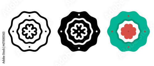 Wreath icons set vector illustration for web and mobile