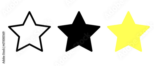 Star icons set vector illustration for web and mobile