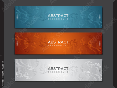 For LinkedIn account, image in vector illustration, Three colorful layout