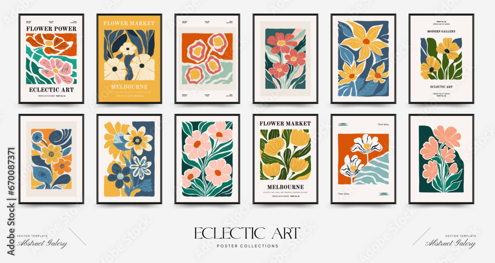 Abstract floral posters template. Modern trendy Matisse minimal style. Pink and blue colors. Hand drawn design for wallpaper, wall decor, print, postcard, cover, template, banner. Abstract floral posters template. Modern trendy Matisse minimal style. Pink and blue colors. Hand drawn design for wallpaper, wall decor, print, postcard, cover, template, banner.