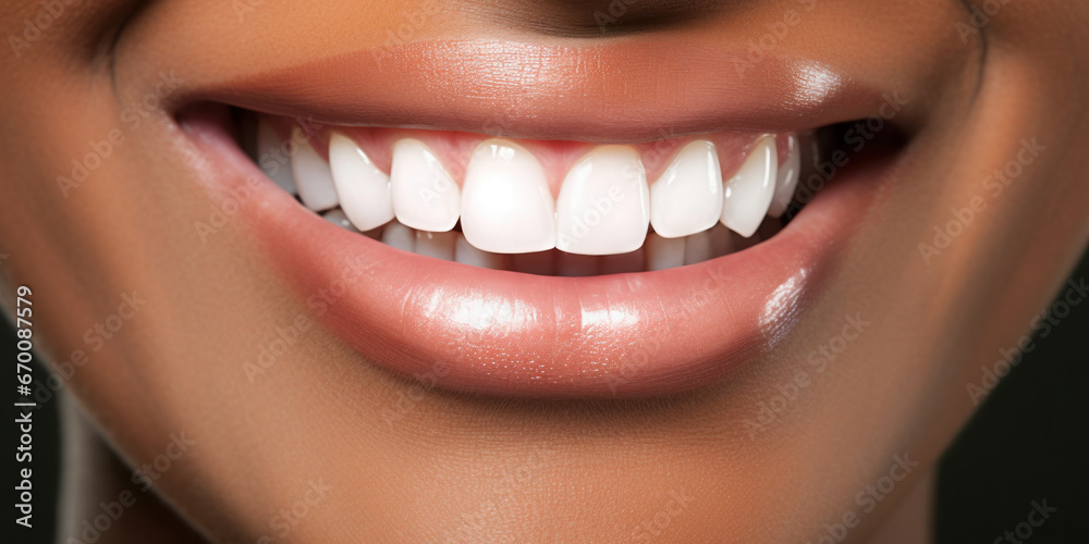 Beautiful smile with white healthy teeth and gums. Oral care and hygiene dental concept. Beautiful smile with white healthy teeth and gums. Oral care and hygiene dental concept.