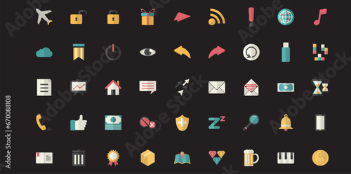 icon, set, vector, web, business, symbol, sign, design, icons, internet, media, logo, computer, website, illustration, phone, home, arrow, network, button, social, travel, mobile, seo, flat