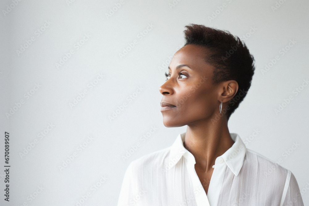 Portrait of beautiful young african american woman with curly hair. Portrait of beautiful young african american woman with curly hair.