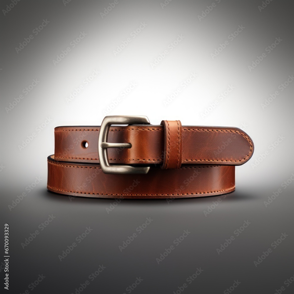 Different kinds of leather belts isolated for a fashion accessories theme Different kinds of leather belts isolated for a fashion accessories theme