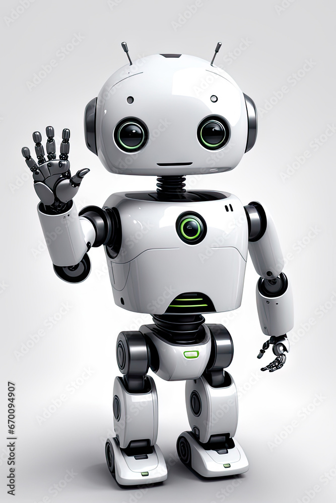 Small robot assistant think or analyze Small robot assistant think or analyze