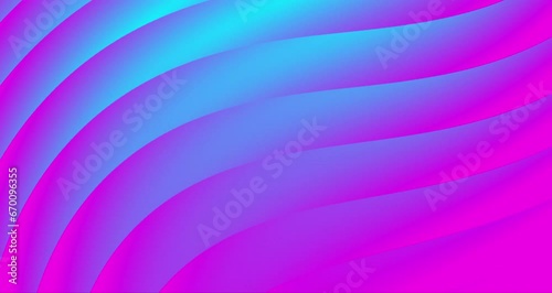 Abstract smoothly moving wavy multicolor gradient animated background seamless looped. Slowly moving smooth Gradient blue pink color trendy wave lines and twirl background animation.