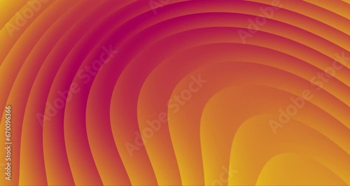 Abstract smoothly moving wavy multicolor gradient animated background seamless looped. Slowly moving smooth Gradient pink orange color trendy wave lines and twirl background animation.