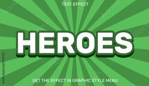 Heroes text effect in 3d