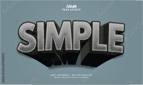 Simple editable text effect style long shadow style flat vintage retro