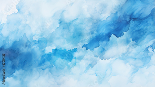 blue watercolor painting backgroundd © ZEHAN