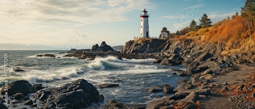 a coastal lighthouse.