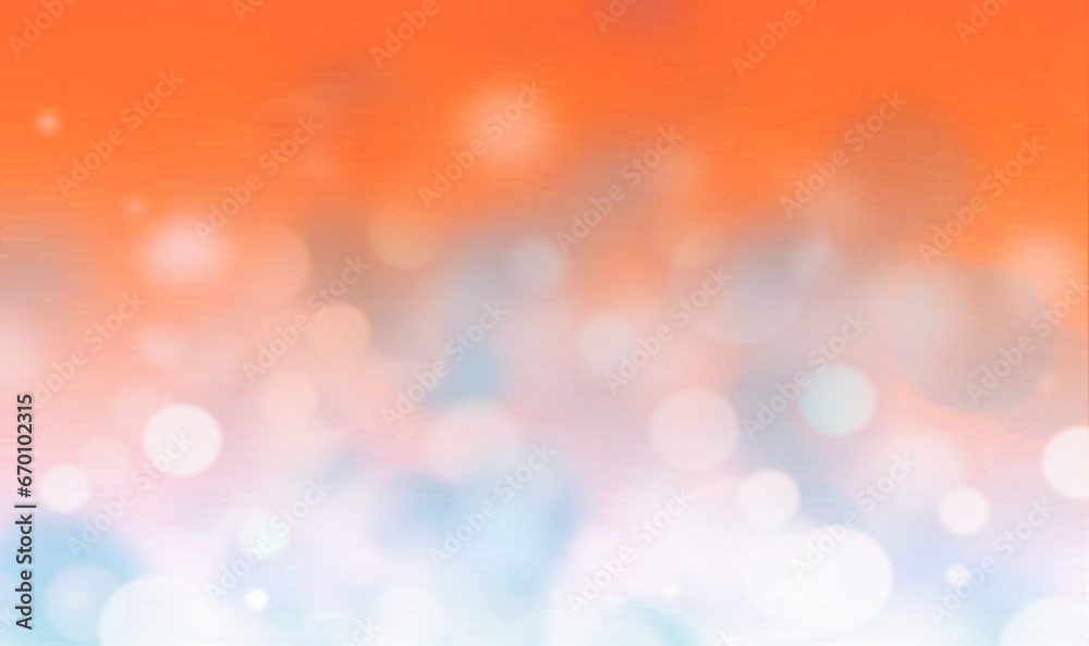 Fototapeta premium Orange, white bokeh background for seasonal, holidays, event and celebrations