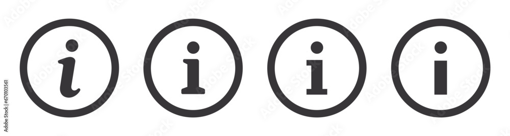 Information Icon collection vector. Info buttons. Info Icons isolated ...