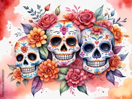 Watercolor Skull Wallpapers By Theartof