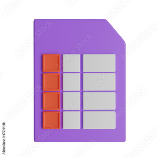 Jasmine Purple Frequency Table 3D Model Featuring Two Levels and Buds. 3D Purple Frequency Table Model. 3d illustration, 3d element, 3d rendering. 3d visualization isolated on a transparent background