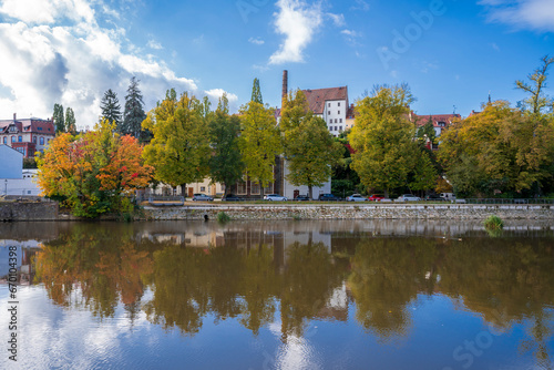 Lusatian Neisse River between Zgorzetec City of Poland and Gorlitz City of Germany photo