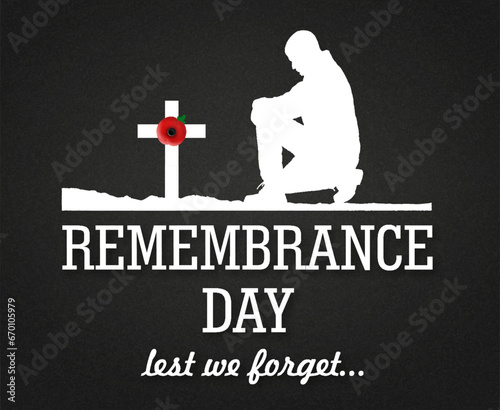 The remembrance poppy. Poppy Day background. Remembrance Day - Lest We Forget
