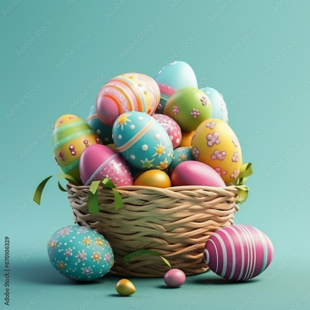 Easter concept background. Easter banner copy space for text