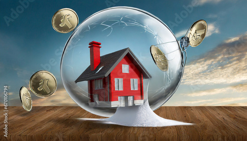 real estate market bubble housing subprime mortgage crisis of home loans photo