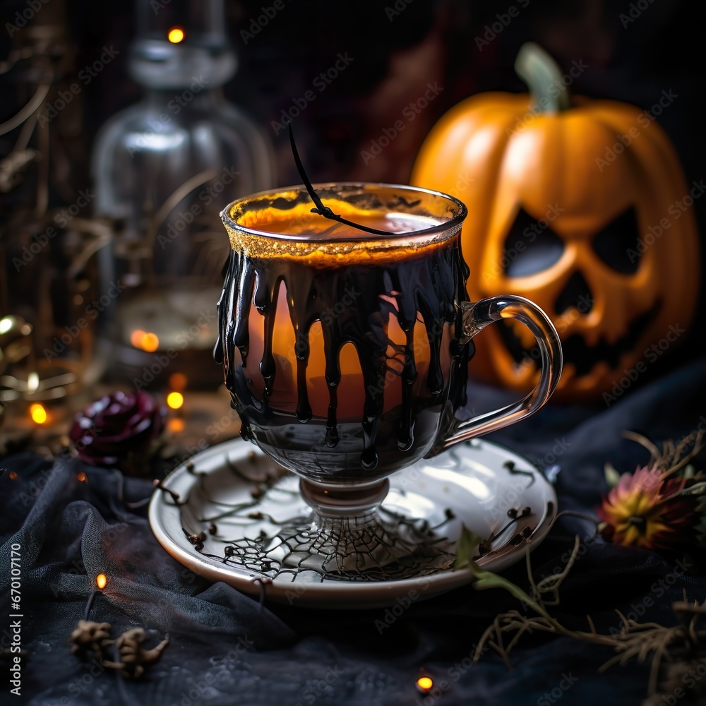 Fototapeta premium Halloween Creepy Cute Characters - Wallpaper 