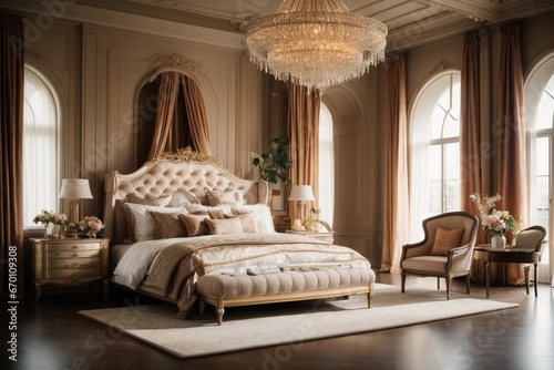 room interior of luxury bedroom 