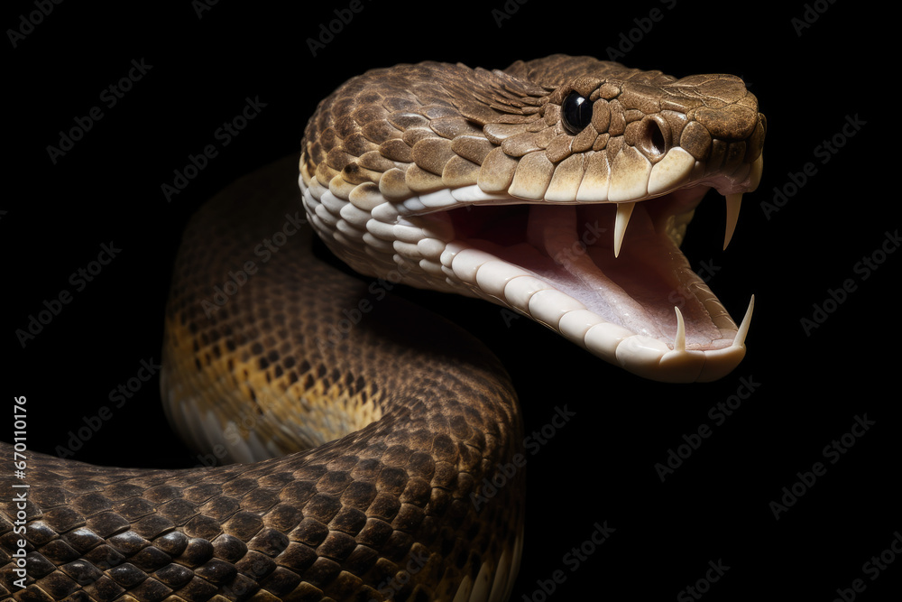 Snake in front of background - Generative AI Snake in front of background - Generative AI