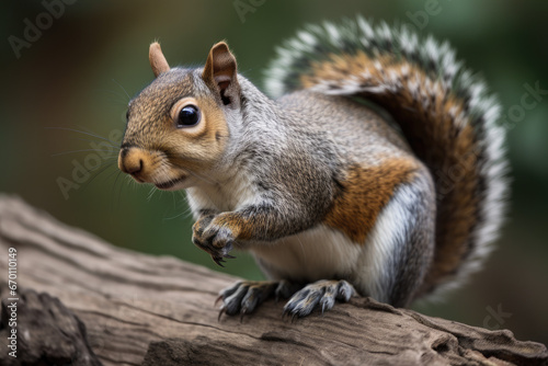 Squirrel on a tree - Generative AI 