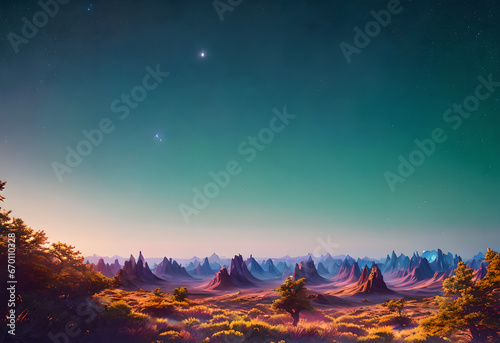 Fairytale magical natural landscape scenery,Generative AI © LIUBOMYR