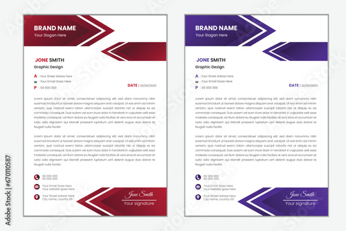 Modern business and corporate letterhead template
business letterhead template.
