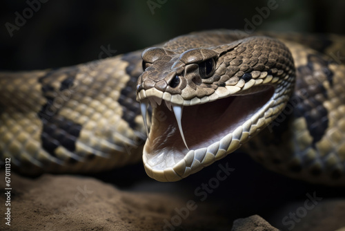 Close up of a snake - Generative AI 