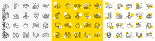 Outline Lgbt, Time hourglass and Heart line icons pack for web with Question button, Hold heart, Analysis app line icon. Digestion, Messenger mail, Puzzle pictogram icon. Travel delay. Vector