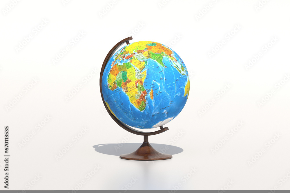 3D render - Earth globe on a white background 3D render - Earth globe on a white background
